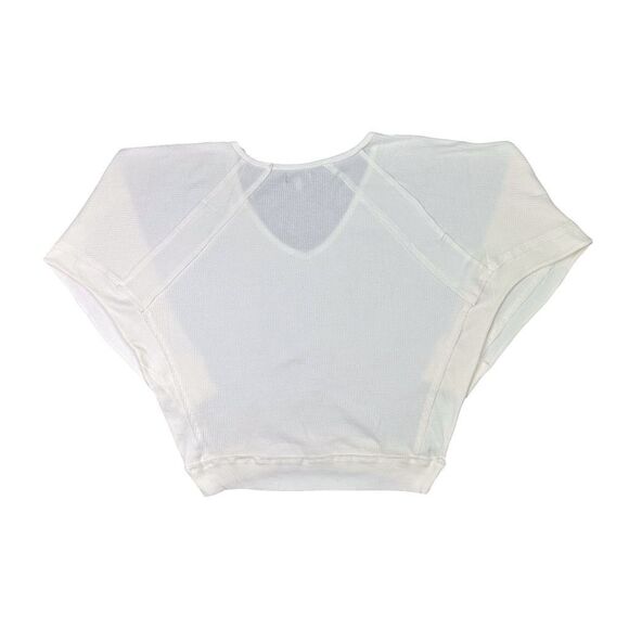 Free People Santa Clara Thermal Long Sleeve V-Neck Top - Size Large - Alabaster - Picture 4 of 5